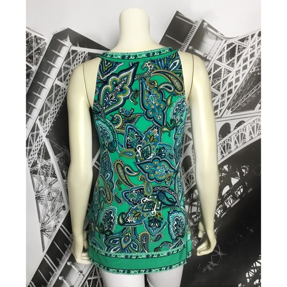 INC Paisley Print Keyhole Top - Picture 3 of 5